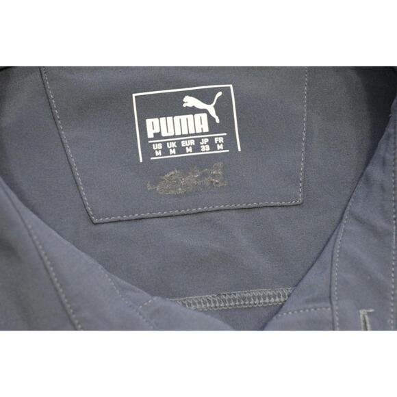 Puma Golf Polo Athletic Gray Short Sleeve Performance Stretch Shirt Mens Medium - Picture 8 of 11